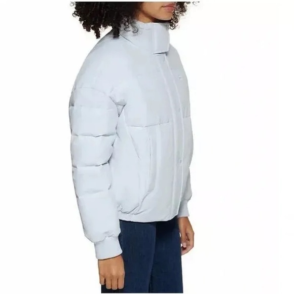 Levi's Womens Cropped Puffer Jacket - Air Blue - size small - Picture 3 of 13